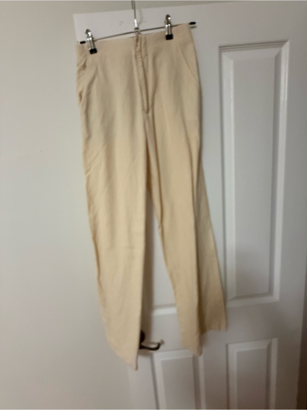 Zara Cream High-Waist Trousers